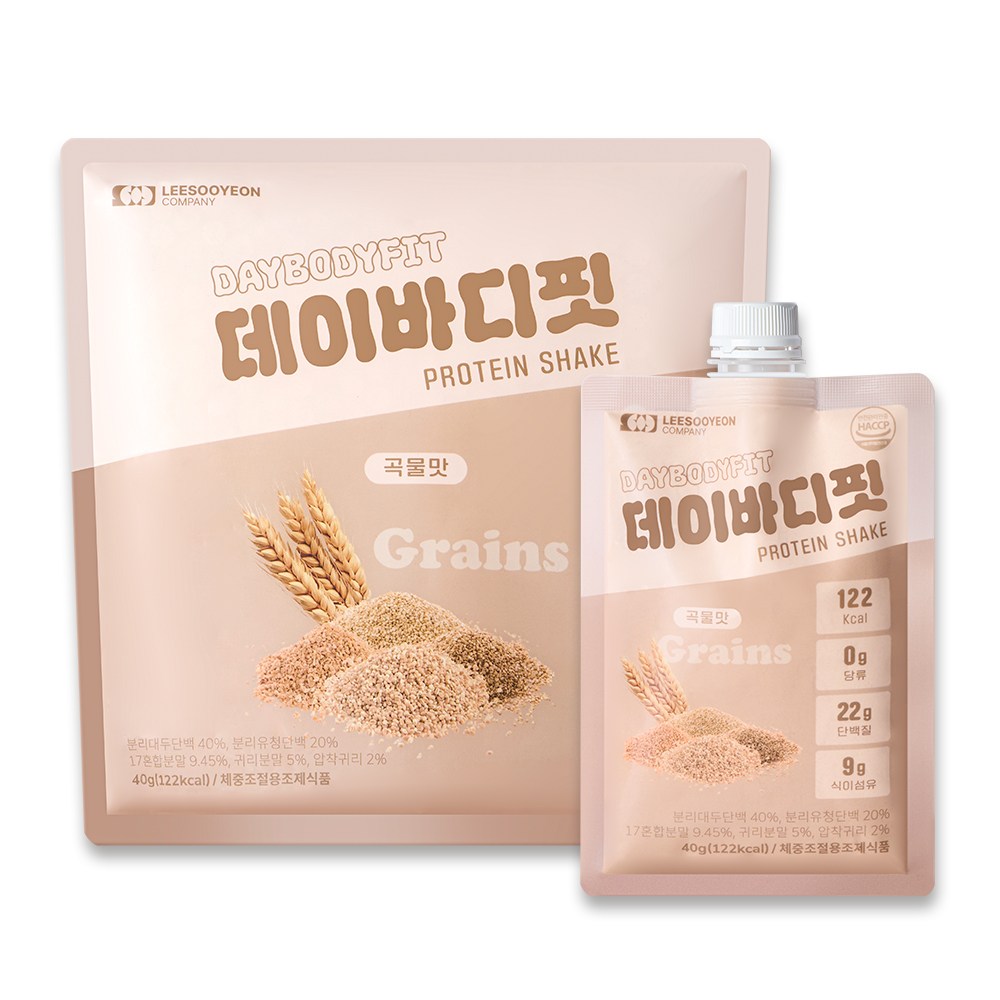 프로틴컴퍼니 데이바디핏 곡물맛 40g, 7포, 1개