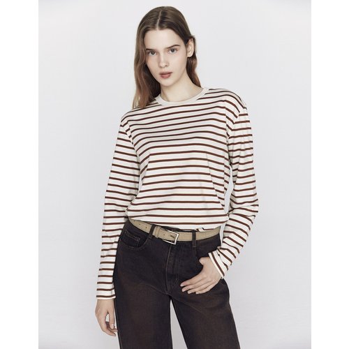 지오다노 <b>베이직</b> 스트라이프 긴팔 티셔츠 325913 05325913