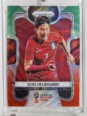 2018 PANINI PRIZM 파니니 프리즘 손흥민 Green Orange Wave 대한민국 국가대표 러시아 월드컵 축구 카드 JOY