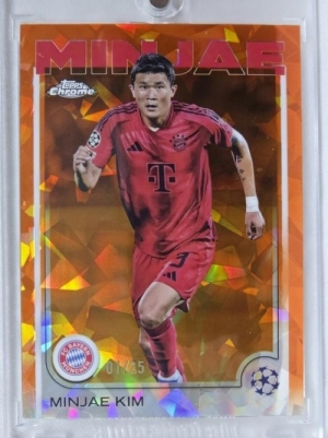 2024-25 TOPPS CHROME SAPPHIRE 탑스 크롬 사파이어 김민재 25장 한정 바이에른 뮌헨 챔피언스 리그 축구 카드