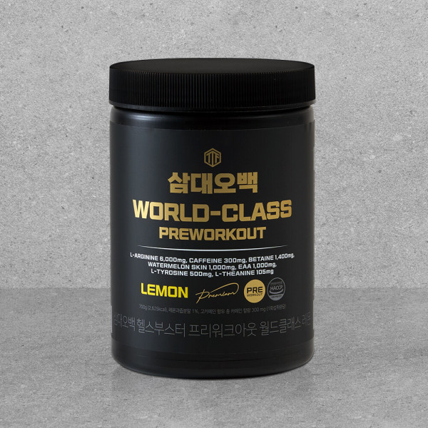 삼대오백 삼대오백 부스터 월드클래스 분말 프리워크아웃 운동전부스터 레몬 1통 x 700g