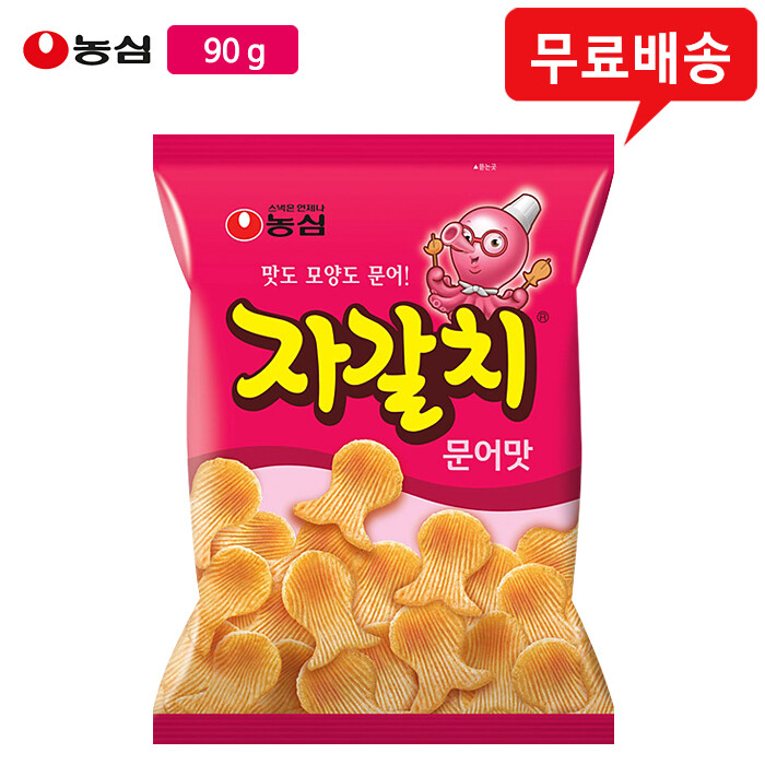 농심 자갈치 문어맛 90g 5봉 (5,000원) (무료)