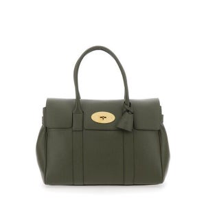 멀버리 베이스워터 그린 가죽 핸드백 HH2873205Q749 가방 Bayswater Green Handbag With Twist Lock Closure In Gr 150238159