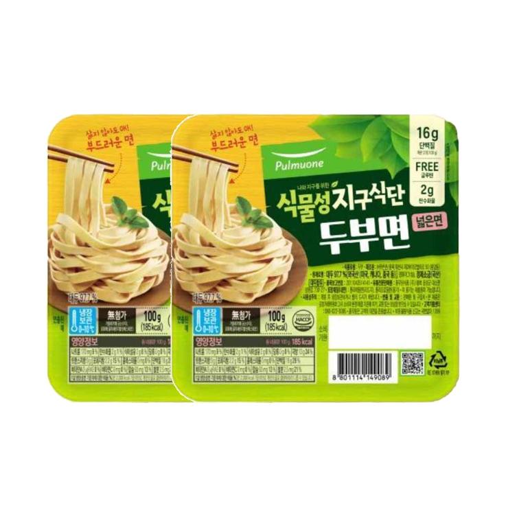 풀무원 식물성 지구식단 두부면 넓은면 제품 이미지