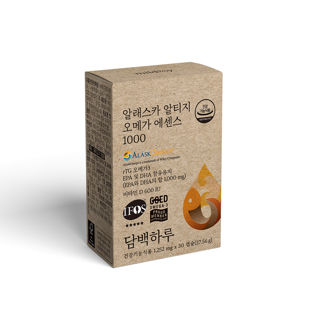 담백하루 알래스카 알티지 오메가 에센스 1000 1252mg x 30캡슐, 6개