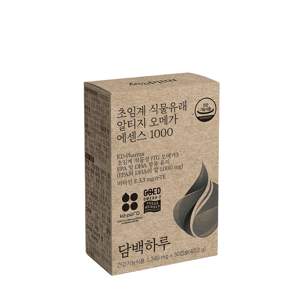 담백하루 초임계 식물유래 알티지 오메가 에센스 1000 1340mg x 30캡슐, 2개