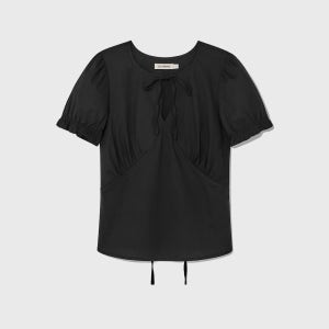 [글로니] LILY PUFF BLOUSE TOP (BLACK)