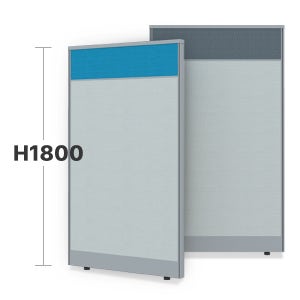 60T AL 고급원단 투톤 패브릭 파티션(H1800)