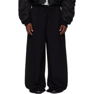 LUU DAN   블랙 본탄 팬츠 MP061J FL TP868908807