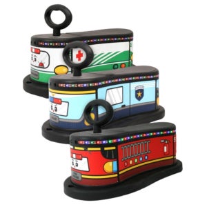 반짝불빛 USB충전 무소음 유아전동차 3종세트 상상력 완구 유치원