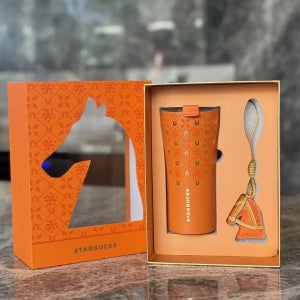 스타벅스 중국 2026 신년MD 스토케 스텐컵 470ml 말 키링 기프트 세트