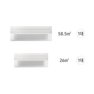 삼성전자 Infinite Line 무풍 시스템에어컨 84.5㎡ 2실 (일반 실내기) AN23BSX2P26SSY