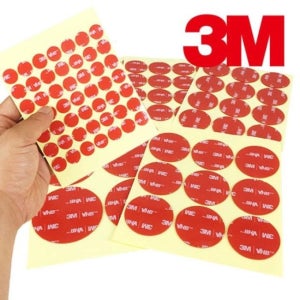 [3M] VHB 4910 투명 폼 원형 그립톡 양면테이프 15mm 48개입