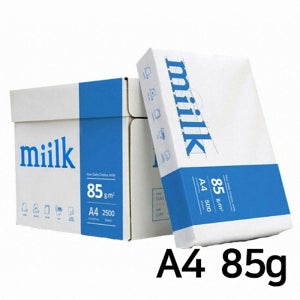 한국제지 밀크 복사용지(A4/85G/500매x5권)/1BOX반품불가