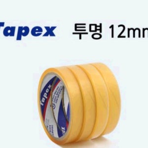 Tapex OPP테이프(투명) 12mmx25M [4개입]
