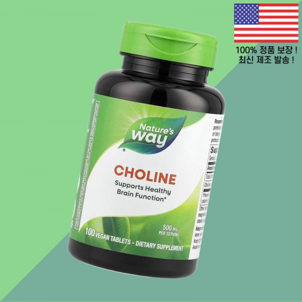 <b>네이처스 웨이</b> 콜린 500mg 베지테리<b>안정</b> 100정 <b>Nature’s Way</b> Choline 100 Vegan Tablets
