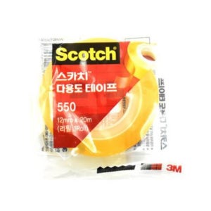3M 스카치 다용도테이프(리필) 12mmx20M 지관 1인치 550R