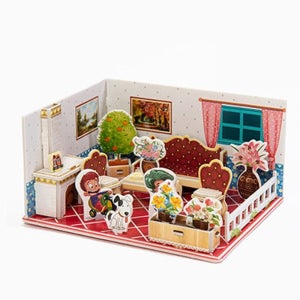 건축물 3d 입체 모형 만들기 키트 거실 건축물종이퍼즐 조립 종이퍼즐