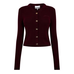 가니 리브드 가디건 니트웨어 Rib Cardie Ld61 50000808 150292408