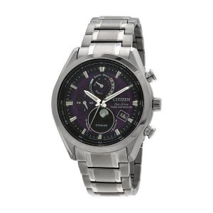 시티즌 츠키요미 A T 퍼페츄얼 월드타임 크로노그래프 퍼플 다이얼 남성 시계 1610673 Tsuki yomi BY1010 81Z 150307357