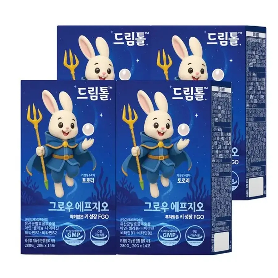 드림톨 그로우 에프지오 4Box(8주분) <b>키크는</b> 유산균발효굴추출물 FGO