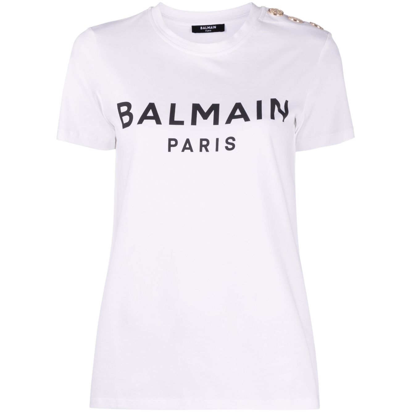 발망 button embellished logo print T shirt TP720985