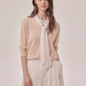 [MICHAA] [프리오픈]카라 레이어드 V넥 풀오버 [MIP3KPO800]