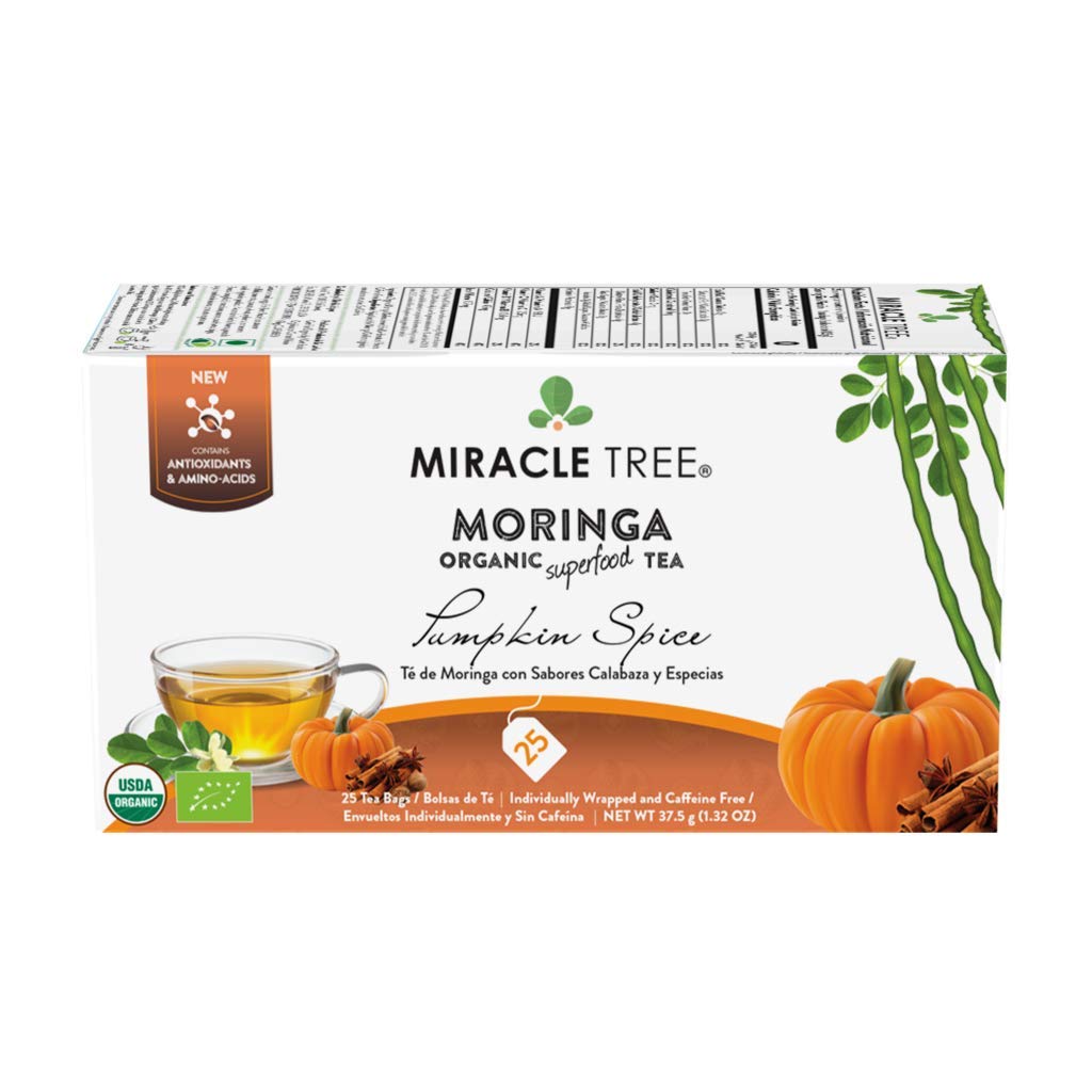 미라클 트리 - <b>유기농 모링가 슈퍼</b>푸드 차 25개 개별 밀 Miracle Tree - Organic Moringa Superfood Tea 25 Individually Seal