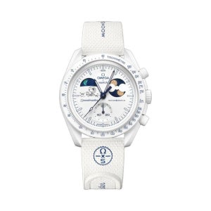 스와치 스누피 바이오세라믹 시계 42mm 골드 x 오메가 문 미션 투 더 문페이스 문샤인 콜드 150333635