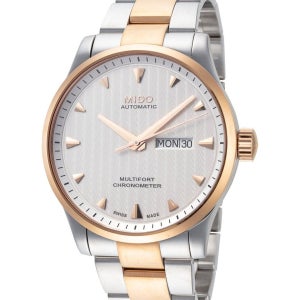 미도 멀티포트 시계 실버 로즈 골드 스테인리스 스틸 브레이슬릿 남성 Men s Multifort Watch 164972954 33761152