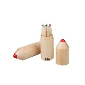 오라이프 우드 연필케이스 12색 색연필 세트