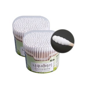 나무이야기 원터치 원형면봉 300ea x 6p 7598 위생용품 사각면봉