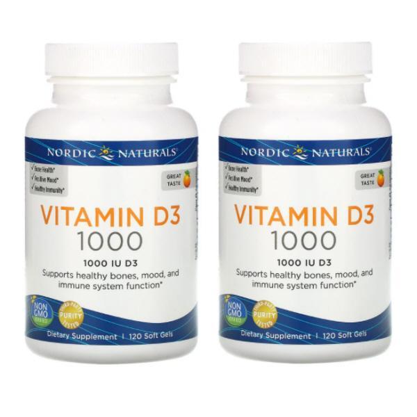 노르딕내추럴스 비타민D3 오렌지 120정, 1개