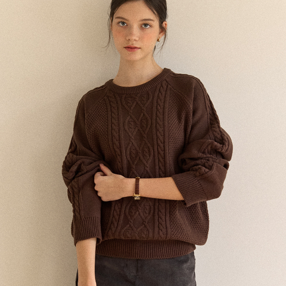 아워호프 Sheldon Cable Knit 스웨터 h25wtkn02
