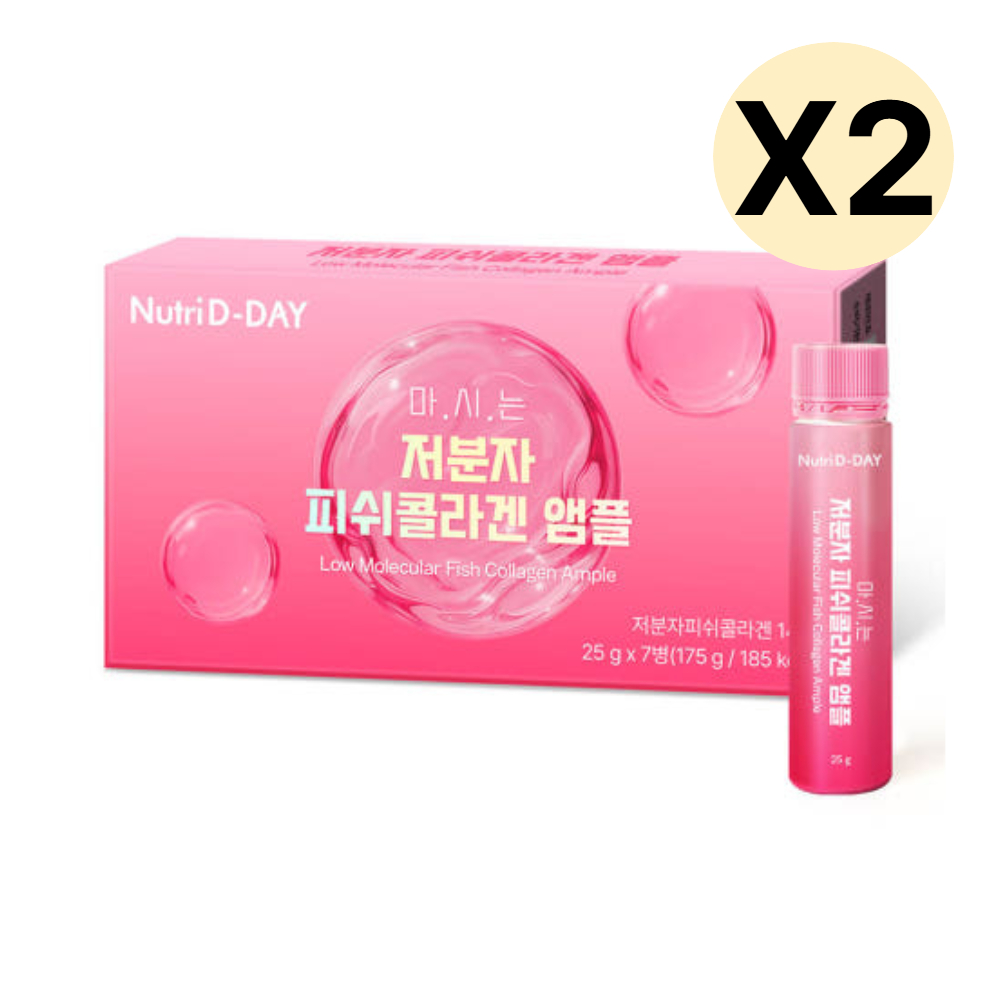 <b>뉴트리디데이</b> 마시는 저분자 <b>피쉬콜라겐</b> 앰플 7개입, 3개