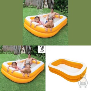 마켓보스야 베란다 사각 풀장 229X147X46CM 아기수영장 실내 베란다풀장