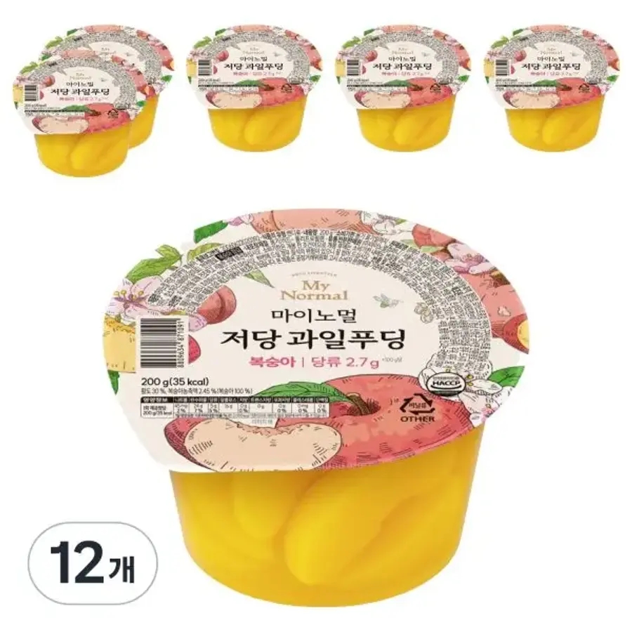 마이노멀 저당 과일푸딩 복숭아
