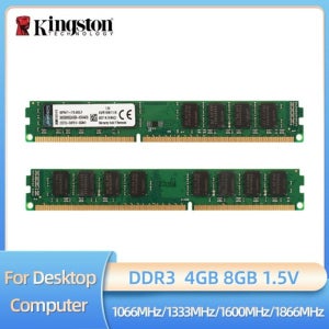 Kingston Memoria Ram DDR3 4GB 8GB 1066MHZ 1333MHZ 1600MHZ 1866MHZ DIMM 비 ECC 데스크탑 메모리 Ram