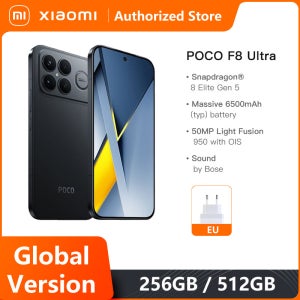 샤오미 포코 F8 울트라 5G 스마트폰 안드로이드 스냅드래곤 8 엘리트 5세대 6500mAh 6.9인치 120Hz 포코 하이퍼 RGB AMOLED 디스플레이 NFC