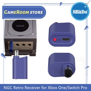 8Bitdo NGC 레트로 리시버 83GB 무선 Xbox One, 시리즈 스위치 프로 및 Wii U 프로, PC 윈도우 게임 컨트롤러 액세서리용