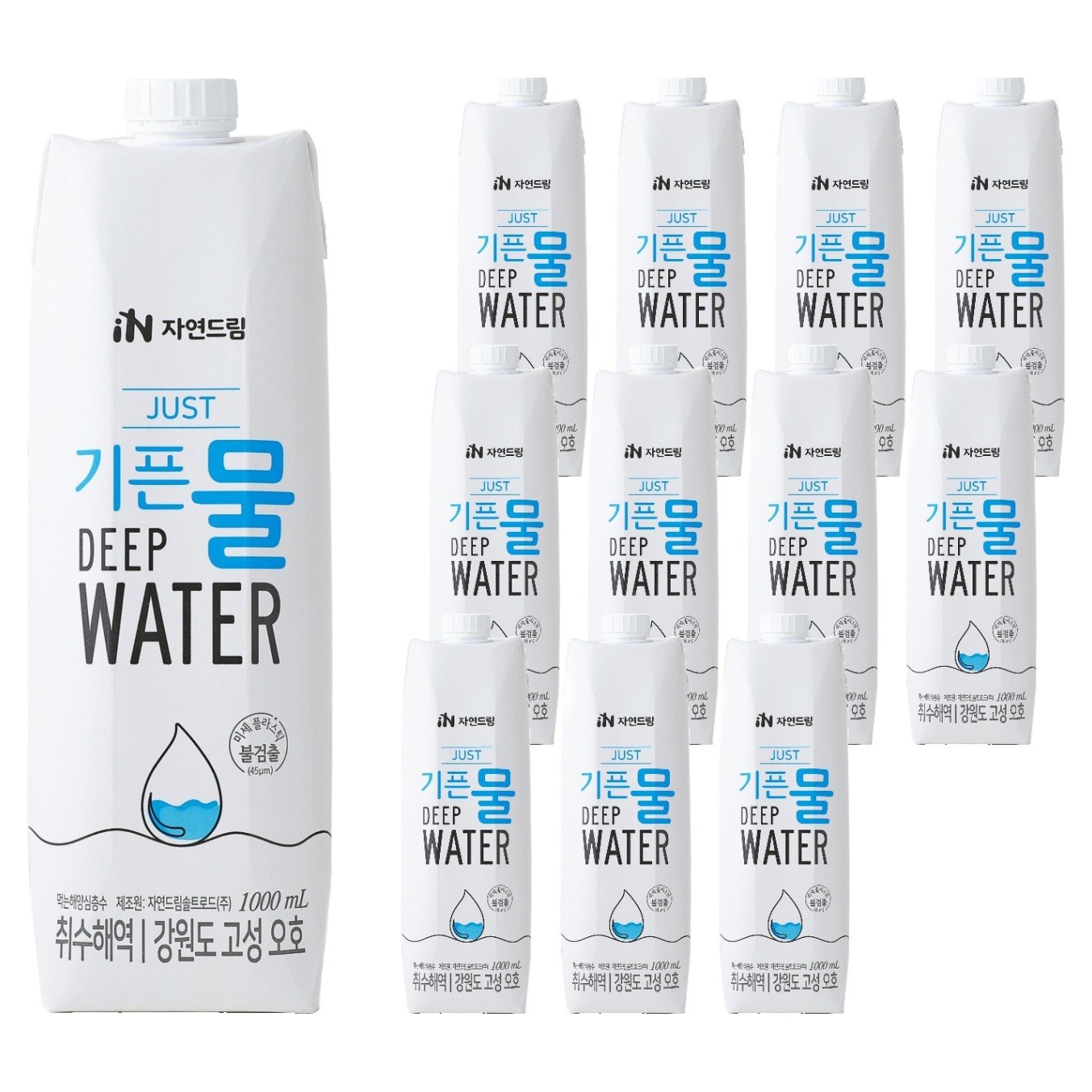 <b>자연드림</b> JUST기픈물 종이팩  1L  12개