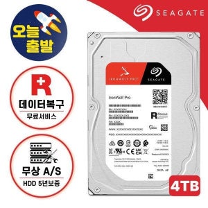 씨게이트 프로 나스용 HDD 4TB NAS 하드디스크 5년보증 데이터복구