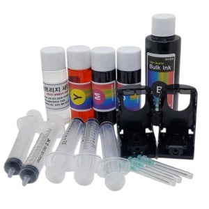 삼성 INK-M90 C90 호환 블랙+칼라 잉크 충전세트 (세정액 포함)