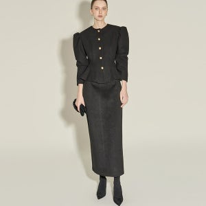 딘트 SK9301 하이웨스트 슬림 스커트/B