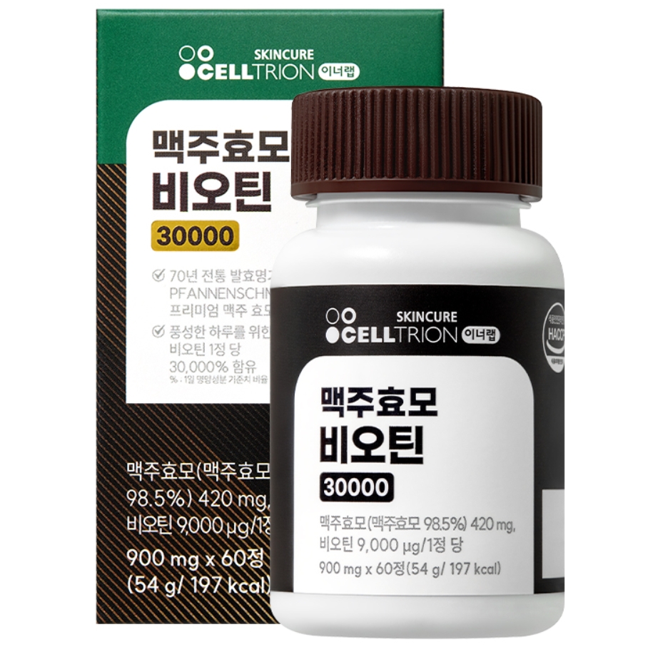 이너랩 맥주효모 비오틴 30000 900mg x 60정, 3개