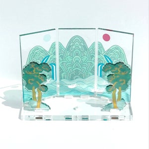 [반투명] 따사로이 피어나는 일월오봉도 병풍, 미묘한