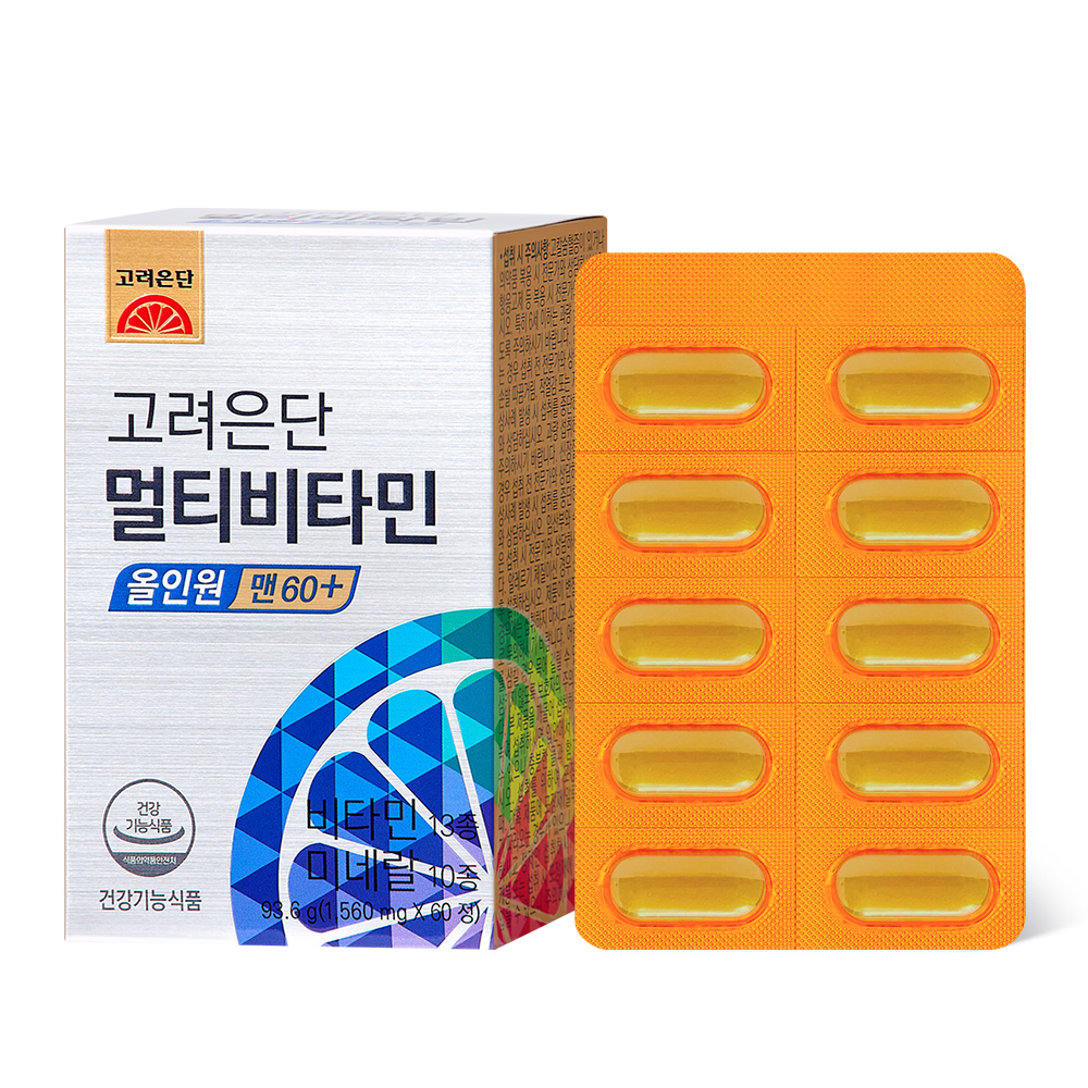 고려은단 멀티비타민 올인원 맨60+ 1560mg x 60정, 1개