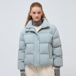 [드파운드] high neck duck down jumper - blue gray