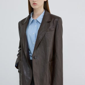 페이크 레더 테일러드 자켓_AWWJKQ11010