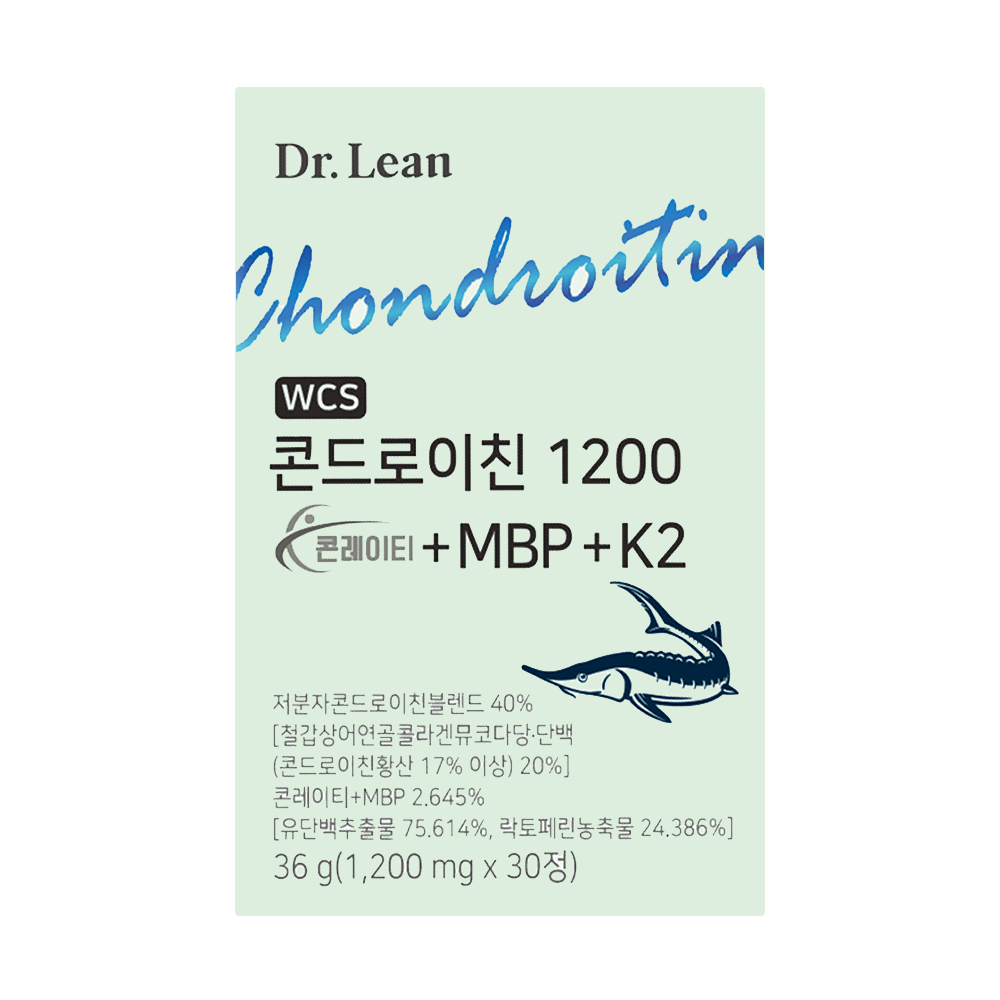 닥터린 콘드로이친 1200 콘레이티 + MBP + K2 1200mg x 30정, 6개